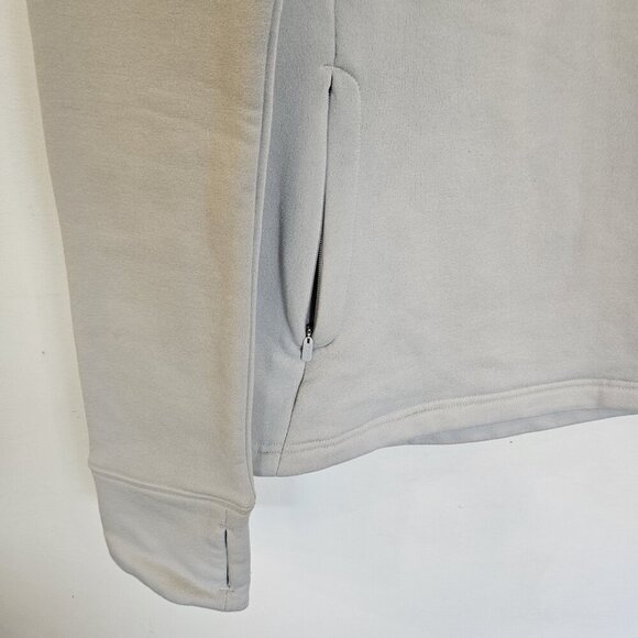 Athleta Altitude Polartec Funnel Neck Sweatshirt Size Petite Small Stratus Grey - Picture 2 of 9